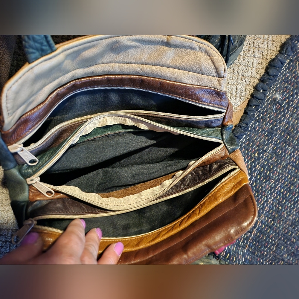 Leather patchwork bag - Picture 7 of 7